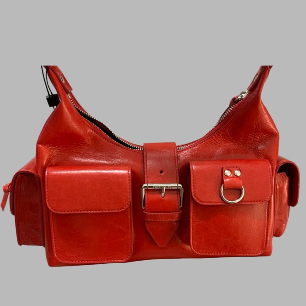 THE KOOPLES RED LEATHER AMELIA BAG NWT - Picture 8 of 13